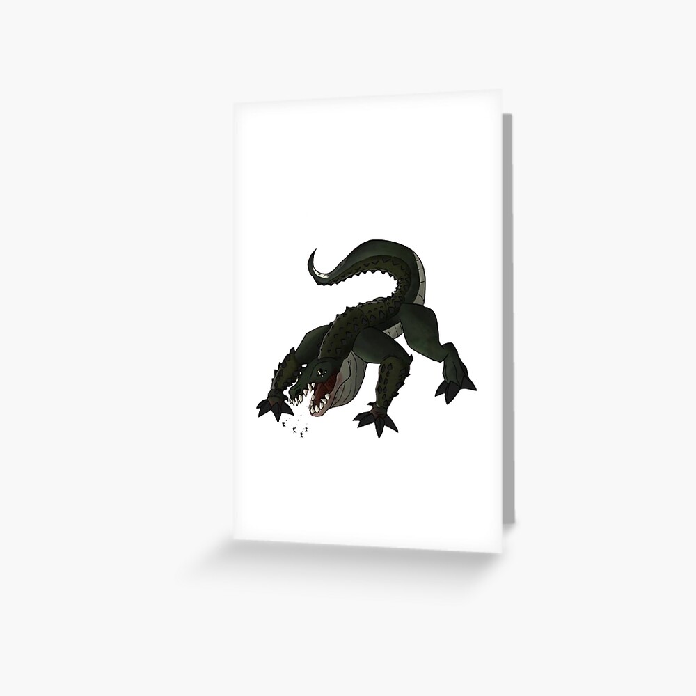 SCP 682 Hard to Destroy Reptile SCP Foundation Greeting Card by Harbud Neala