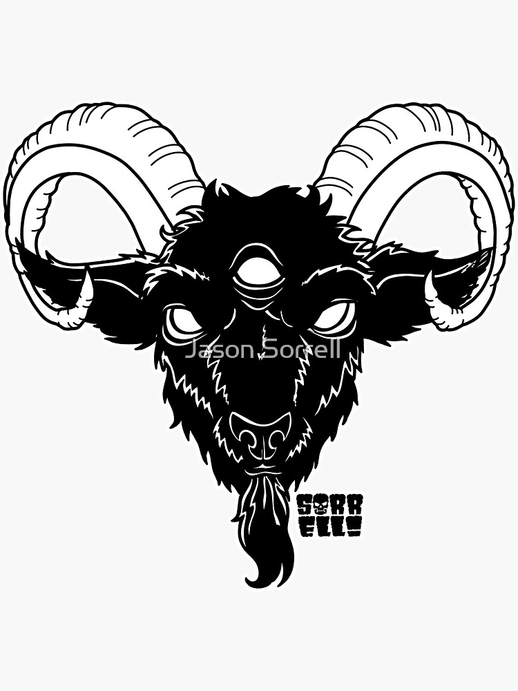"Black Goat" Sticker for Sale by jasonsorrell Redbubble