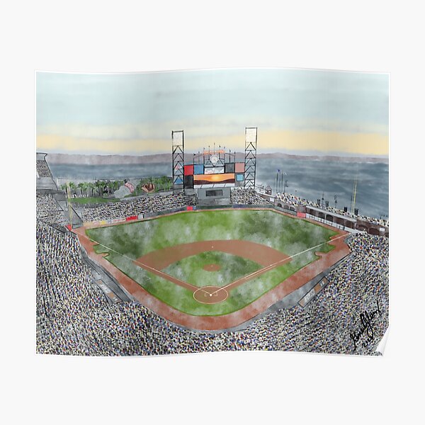 San Francisco Giants Poster Oracle Park Print Baseball Fan 