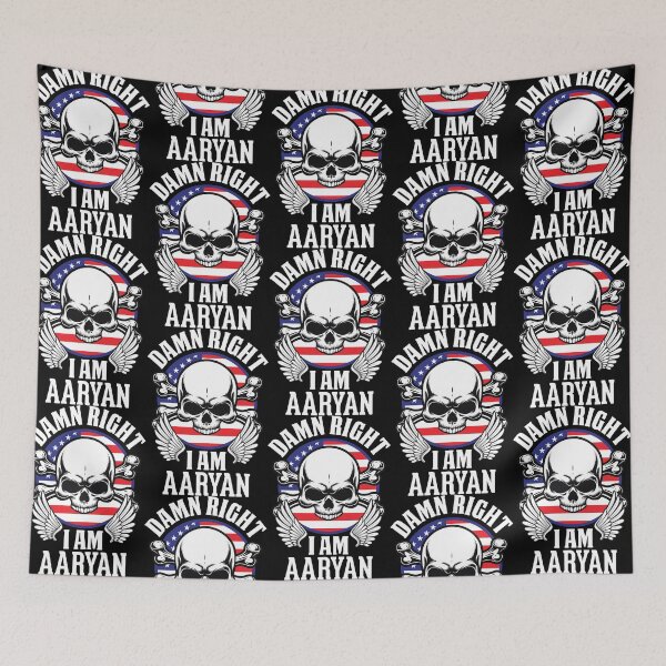 Aperçu de l'œuvre Skull Lover Damn Right Je suis Aaryan créée et vendue par ForeverInTime.