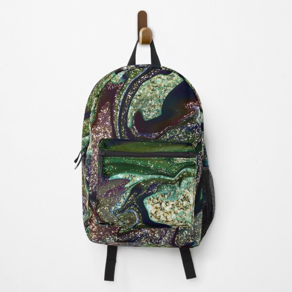 Item preview, Multicolor glitter abstract digital marbling art designed and sold by BilgePaksoylu.