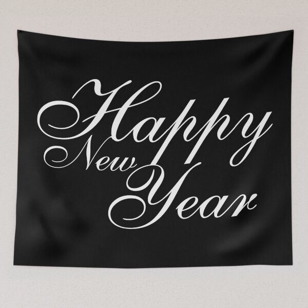 Item preview, Happy New Year 1 (white) designed and sold by Julia2Julia.