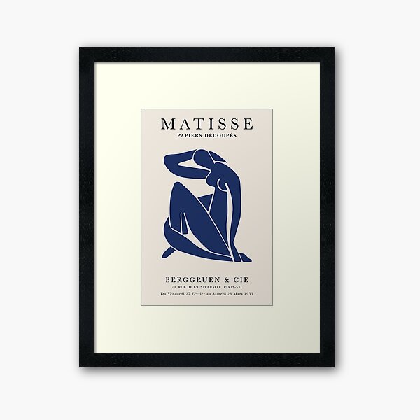 Artikel-Vorschau von Henri Matisse Nude, Papier Decoupes Art Blue, Matisse Cutout's, designt und verkauft von re-make-.