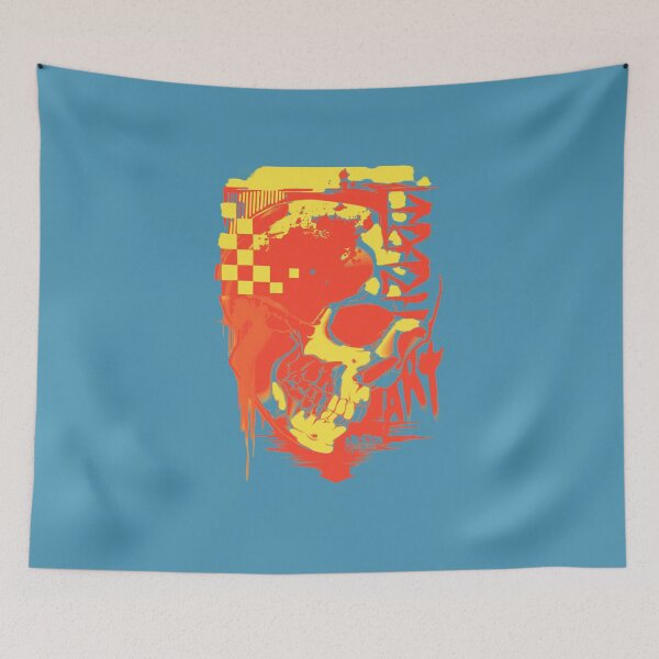 Item preview, Trash Art Skull Yellowred designed and sold by Nickibeutel.