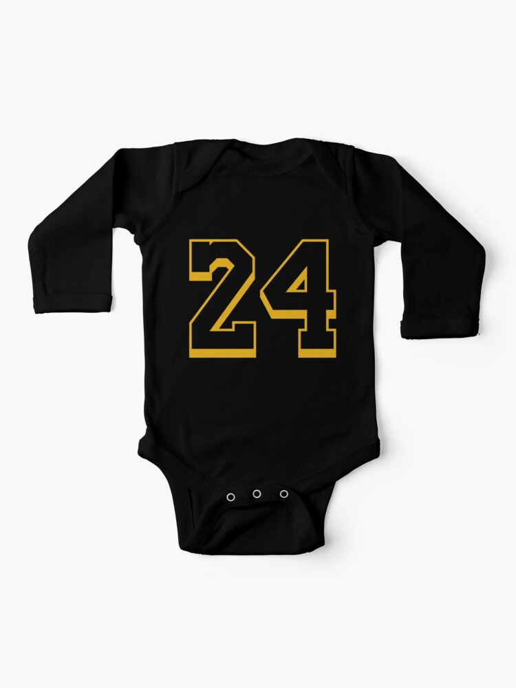 24 Yellow Number Twenty-Four Black Basketball Sports Jersey