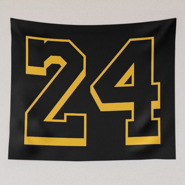 Item preview, 24 Yellow Number Twenty-Four Black Basketball Sports Jersey designed and sold by elhefe.