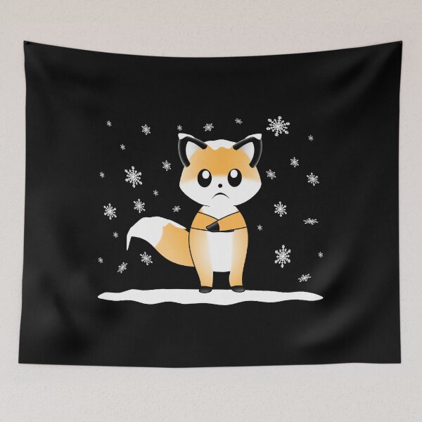 Item preview, A Cute Unhappy Fox In The Snow Winter Time designed and sold by Paulina Vanlife.