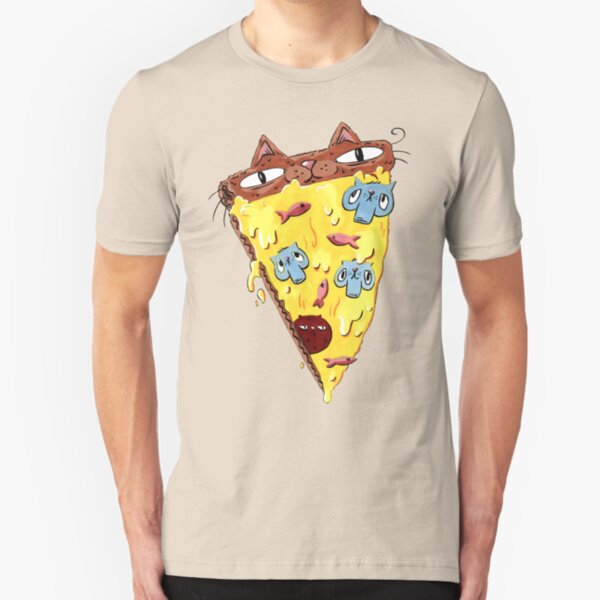 Pizza Kitty Slim Fit T-Shirt