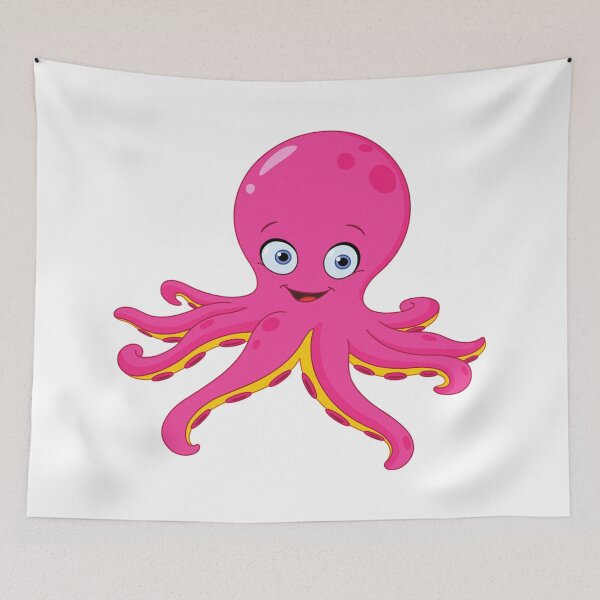 Item preview, cute pink octopus designed and sold by treasure-crafts.