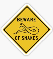 Beware of Snakes, Road Sign, Australia Sticker