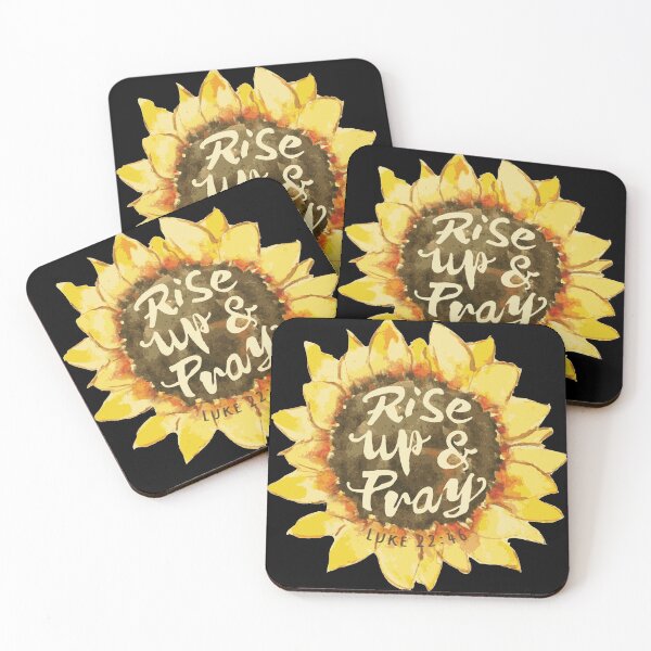 Item preview, Watercolor Sunflower - Luke 22:46 - Black designed and sold by amazingjoy.