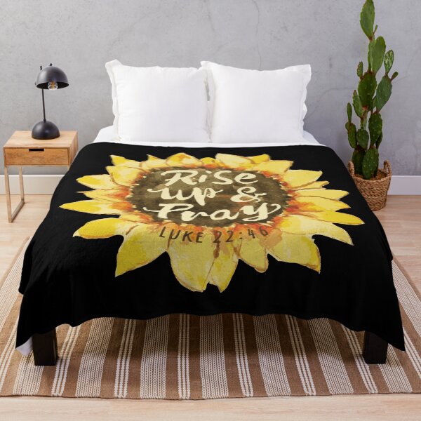 Item preview, Watercolor Sunflower - Luke 22:46 - Black designed and sold by amazingjoy.