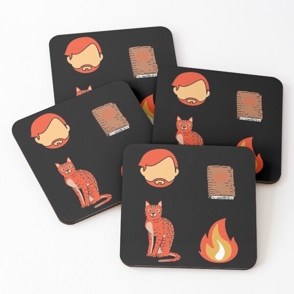 Item preview, Caleb Widogast - Frumpkin - Spellbook - Fireball Flame (Sticker Pack of 4) designed and sold by WonderWear.