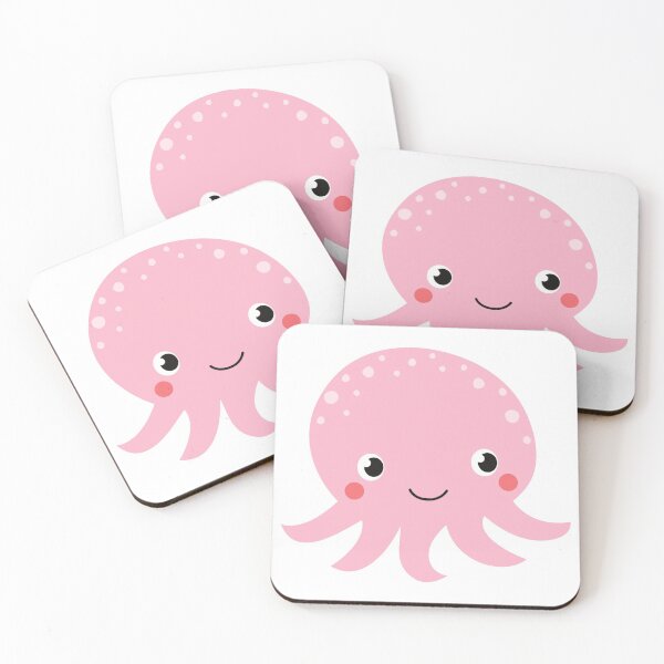 Item preview, cute pink octopus designed and sold by treasure-crafts.
