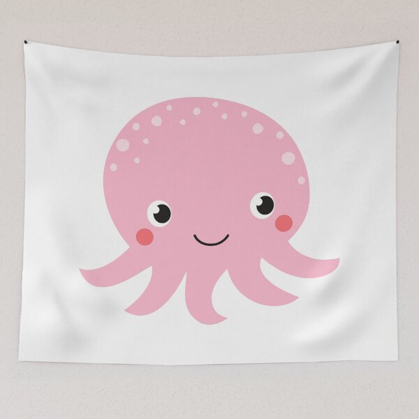 Item preview, cute pink octopus designed and sold by treasure-crafts.