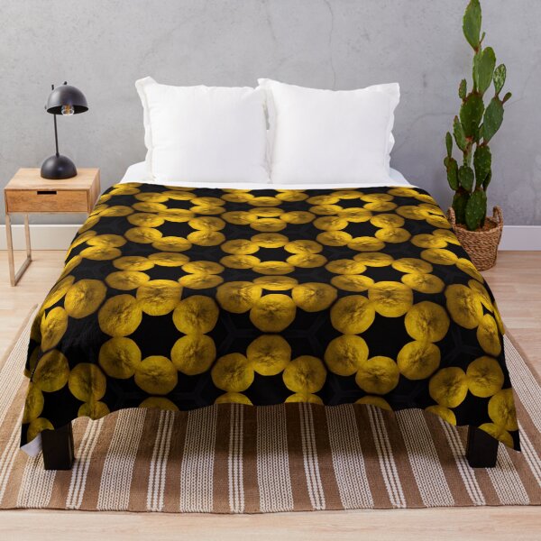 Item preview, Kaleidoscope Star Flowers II - Golden Lemon Yellow Mandalas designed and sold by gphotobox.
