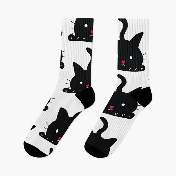 Item preview, Sneaky Black Cat with tail designed and sold by Cute Designs Shop.