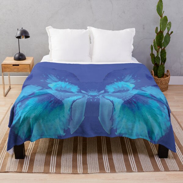 Item preview, Blue flowers with large petals-blue background designed and sold by CSouissi.