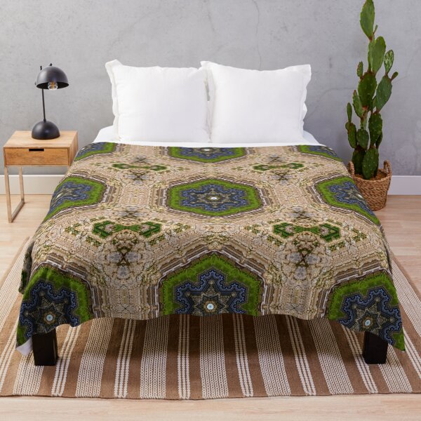 Item preview, Kaleidoscope Star Flower - Oriental Nature Mountain Green Mandala designed and sold by gphotobox.