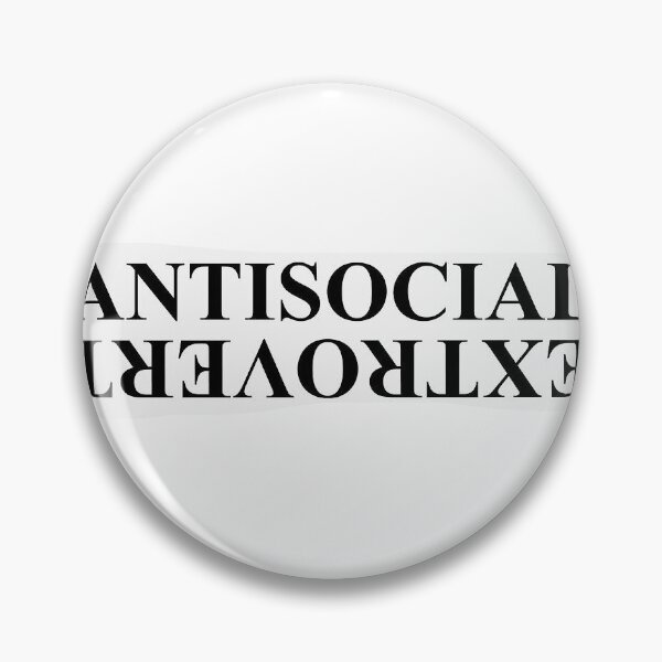 Item preview, antisocial sticker black and white designed and sold by Annebelschroer.