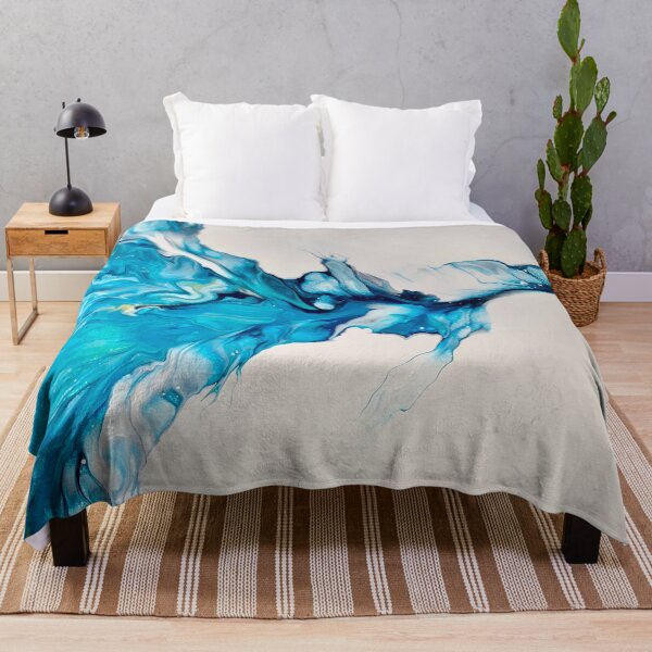 Item preview, Beautiful Ocean Inspired Abstract Fluid Art Painting designed and sold by CrystalCoast.
