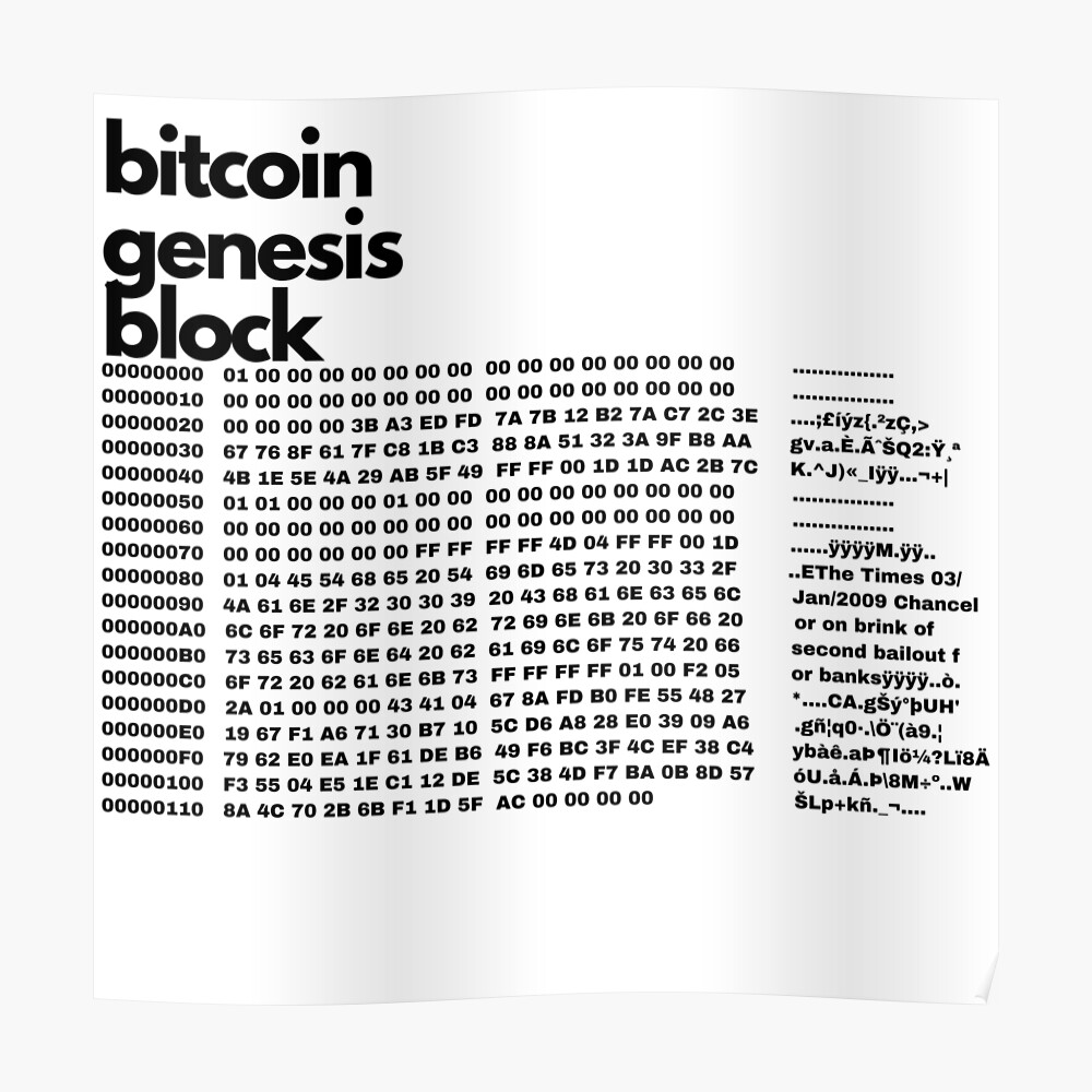 Bitcoin Genesis Block Sticker By Lesavo Redbubble