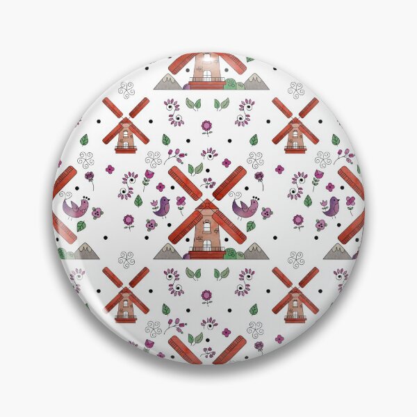 Item preview, Scandinavian Folklore Windmill Pattern designed and sold by LotusArtStudio.