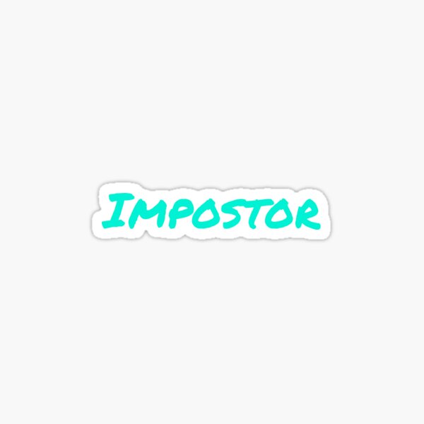 Impostor cian Pegatina