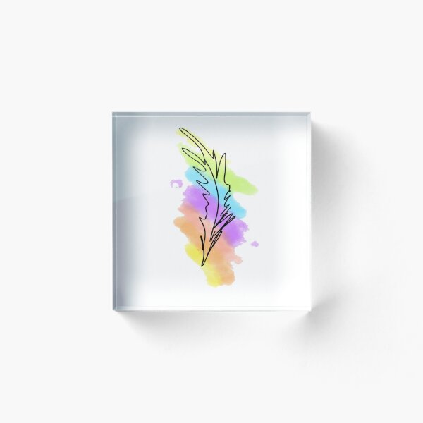Item preview, Rainbow feather designed and sold by Livelynada.