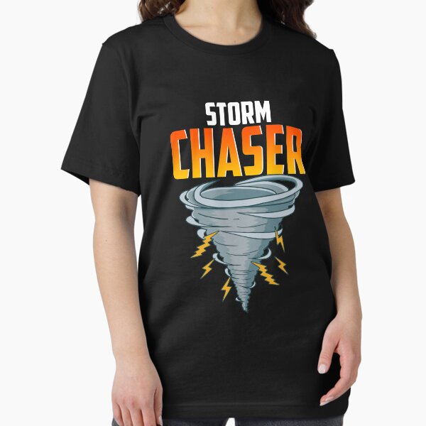 Vista previa del artículo con la obra «Cazador de tormentas divertido Tornado Huracán Clima», diseñado y vendido por perfectpresents.