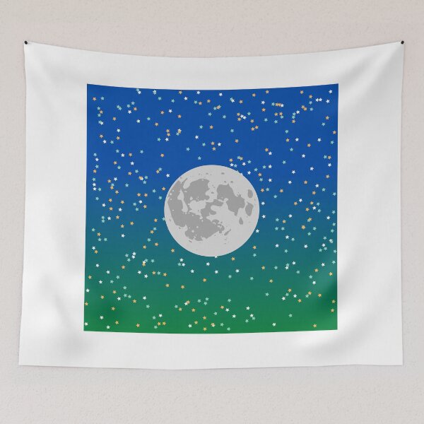 Item preview, Full Moon and Stars in Night Sky designed and sold by ShaunSandhu.