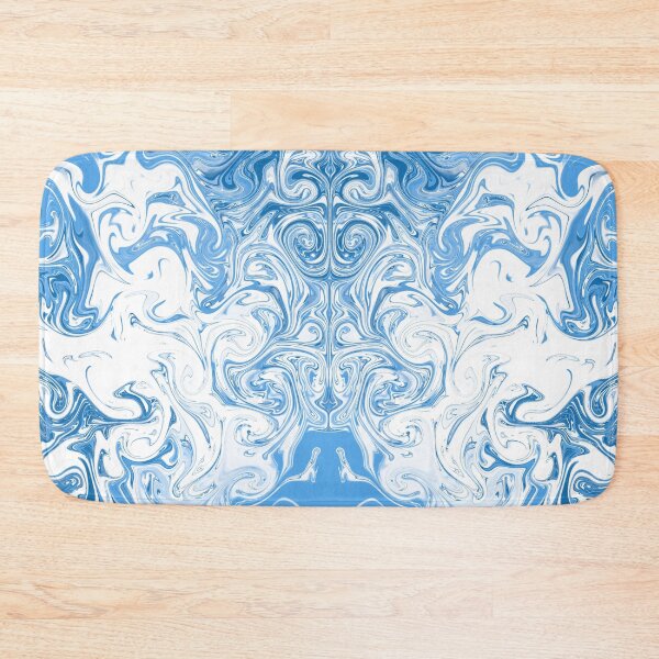 Item preview, Blue and white marbled abstract designed and sold by Diane Hunter Art.