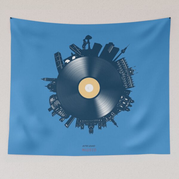 Item preview, madrid skyline vinyl designed and sold by BekimART2.