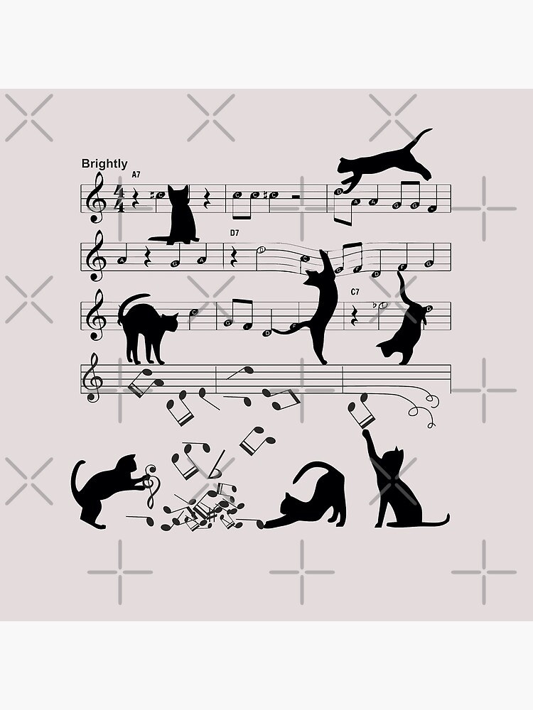 Musicat Musik spielen Katze Noten Geschenk 
