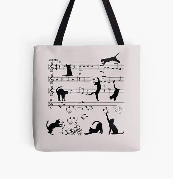 Funny Musician Tote Bag, Treble Marker Bag, Music Tote Bag, Piano