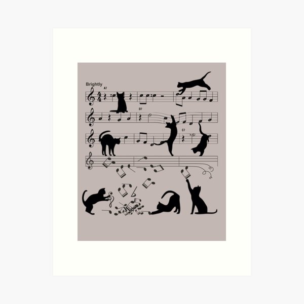 Item preview, Katze spielt Notenschlüssel Klaviermusik Lustiges musikalisches Katzen-süßes Geschenk designed and sold by alenaz.