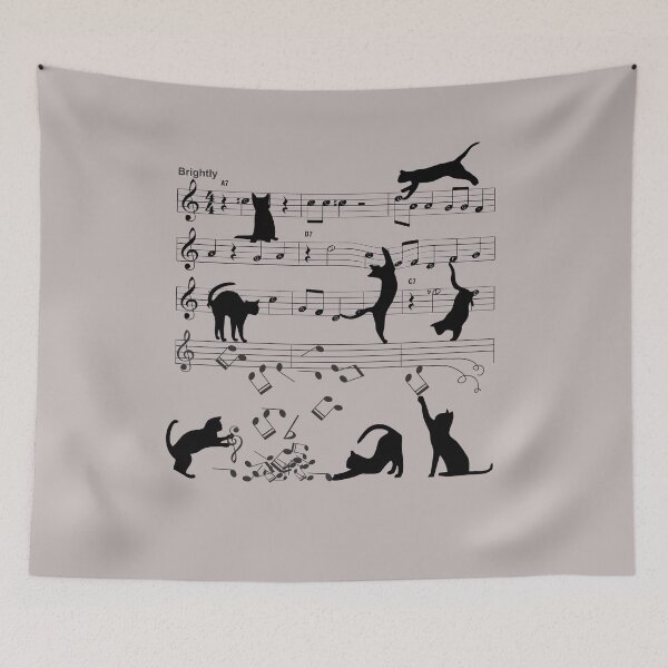 Item preview, Cat Playing Clef Notes Piano Music Funny Musical Cats Cute Gift designed and sold by alenaz.