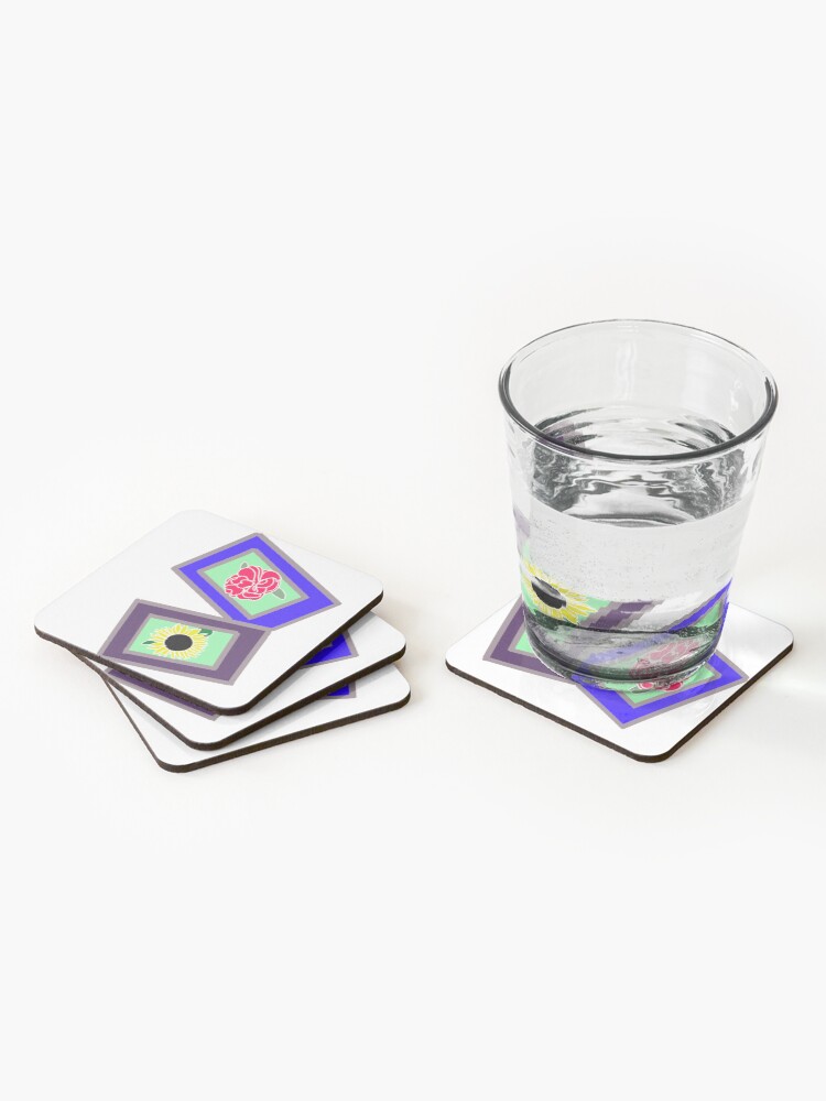 Alternate view of Flower Polaroids Coasters (Set of 4)