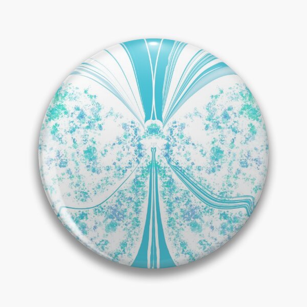 Item preview, Turquoise blue and white abstract butterfly designed and sold by Diane Hunter Art.