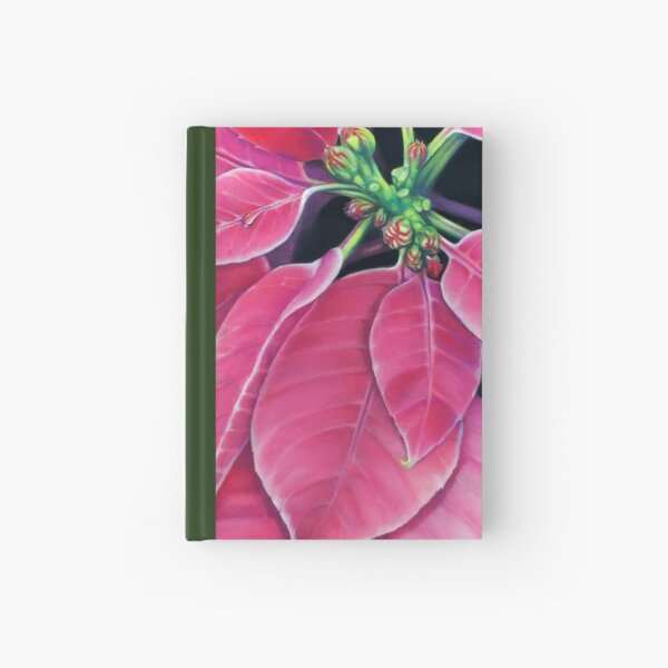 Pink Poinsettia Hardcover Journal