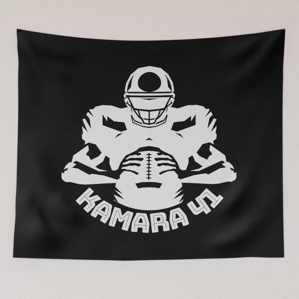 Item preview, Kamara 41 Running Back - New Orleans Saints - Silhouette White designed and sold by NoMatterLab.