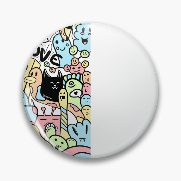 Item preview, Lindo pequeño monstruo colorido Doodle - Blanco designed and sold by lipemo.