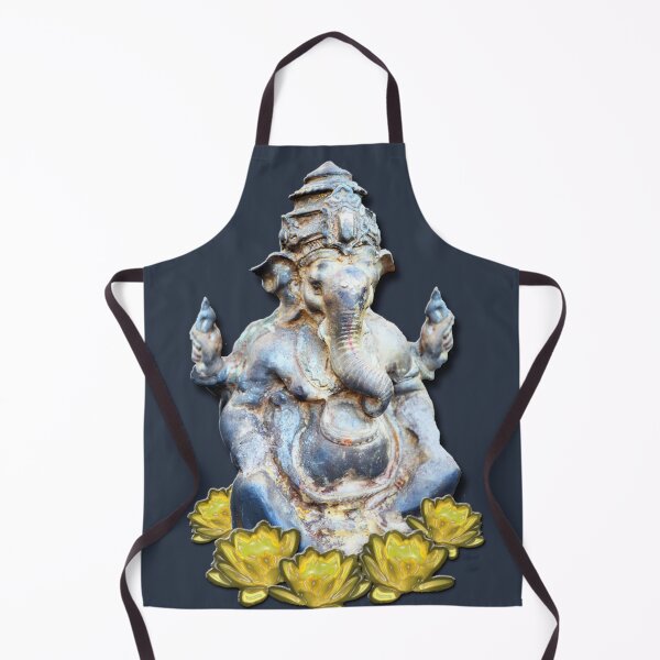 Item preview, Shri Ganesha The Lord of Success Yellow Lotus Blue designed and sold by SpiritGifts.