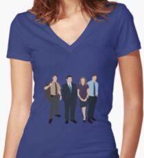 The Office US - Line Up Women's Fitted V-Neck T-Shirt