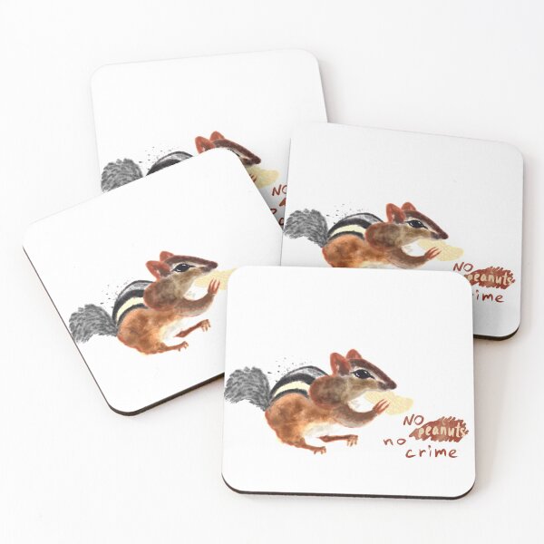 Item preview, No body no crime funny chipmunk and peanuts designed and sold by orangerinka.