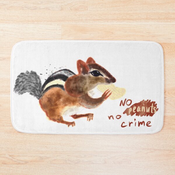 Item preview, No body no crime funny chipmunk and peanuts designed and sold by orangerinka.