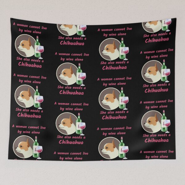 Item preview, Funny Chihuahua and Wine designed and sold by onepony.