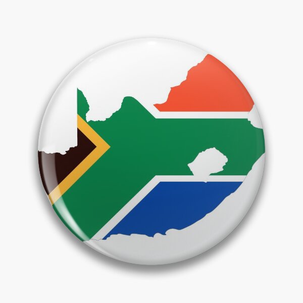 Item preview, Bandera de forma de Sudáfrica designed and sold by ARubyMoon.