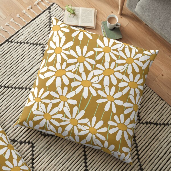 Yellow Daisies Floor Pillow