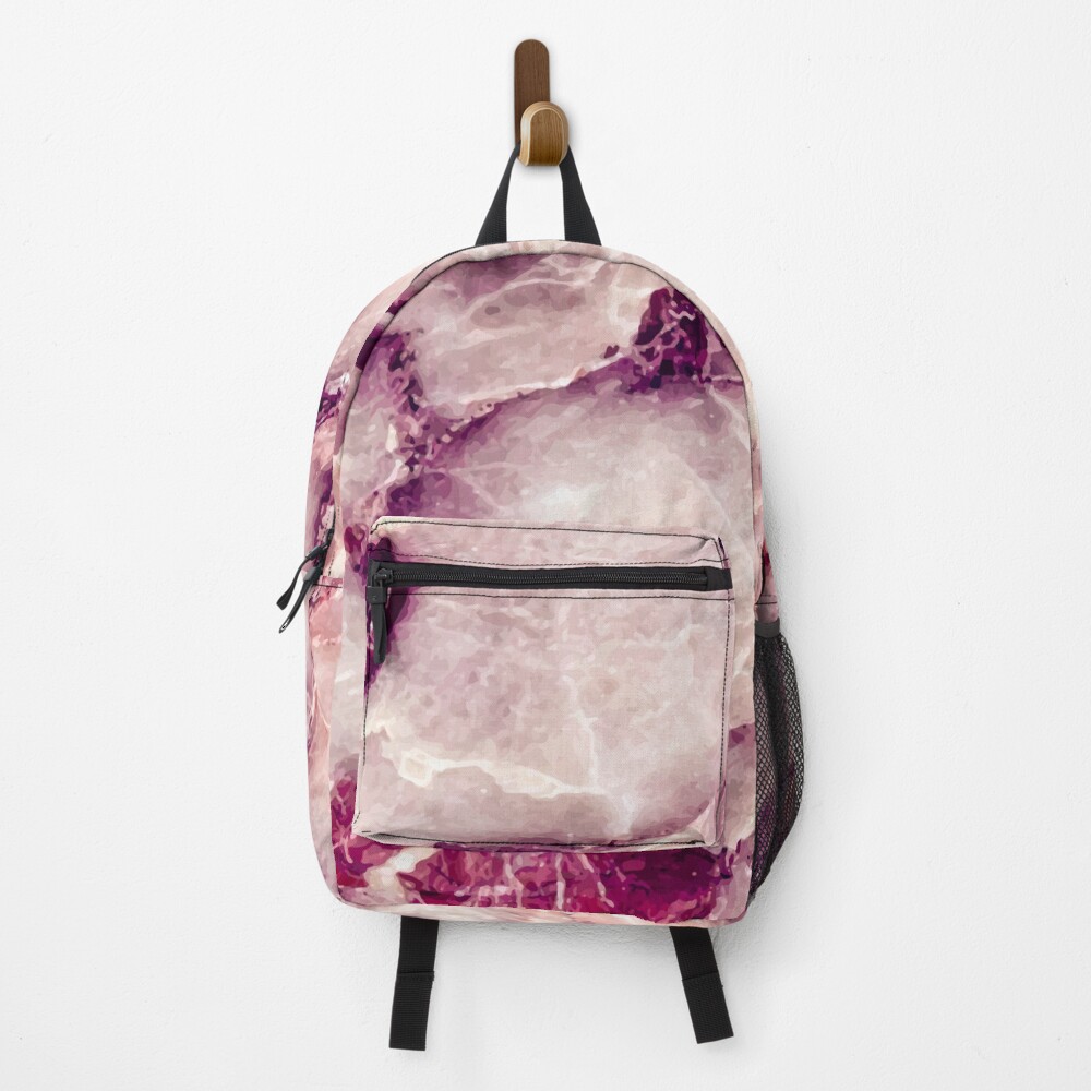 pink marble backpack